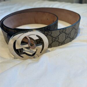 Gucci Beige and Black GG Belt Bag